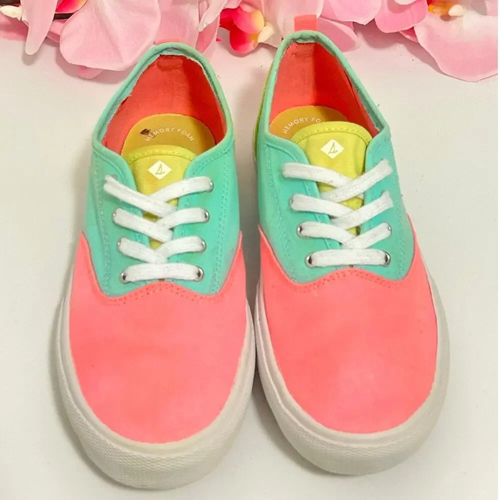 Sperry Top-Sider Pier Wave CVO Jr Colorblock Sneakers Kids Size 4.5